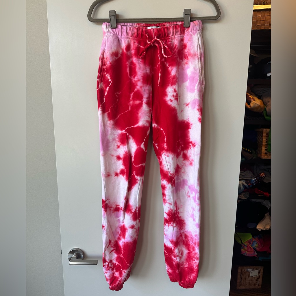 Cotton Citizen Red And Pink Tie-Dye Joggers